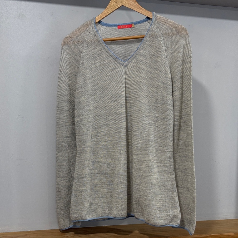SOL Baby Alpaca Bamboo V- Neck Sweater, Size XL